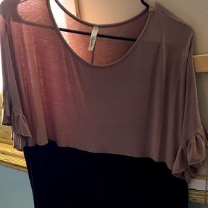 Celeste boutique blouse, soft material. 2 tone color